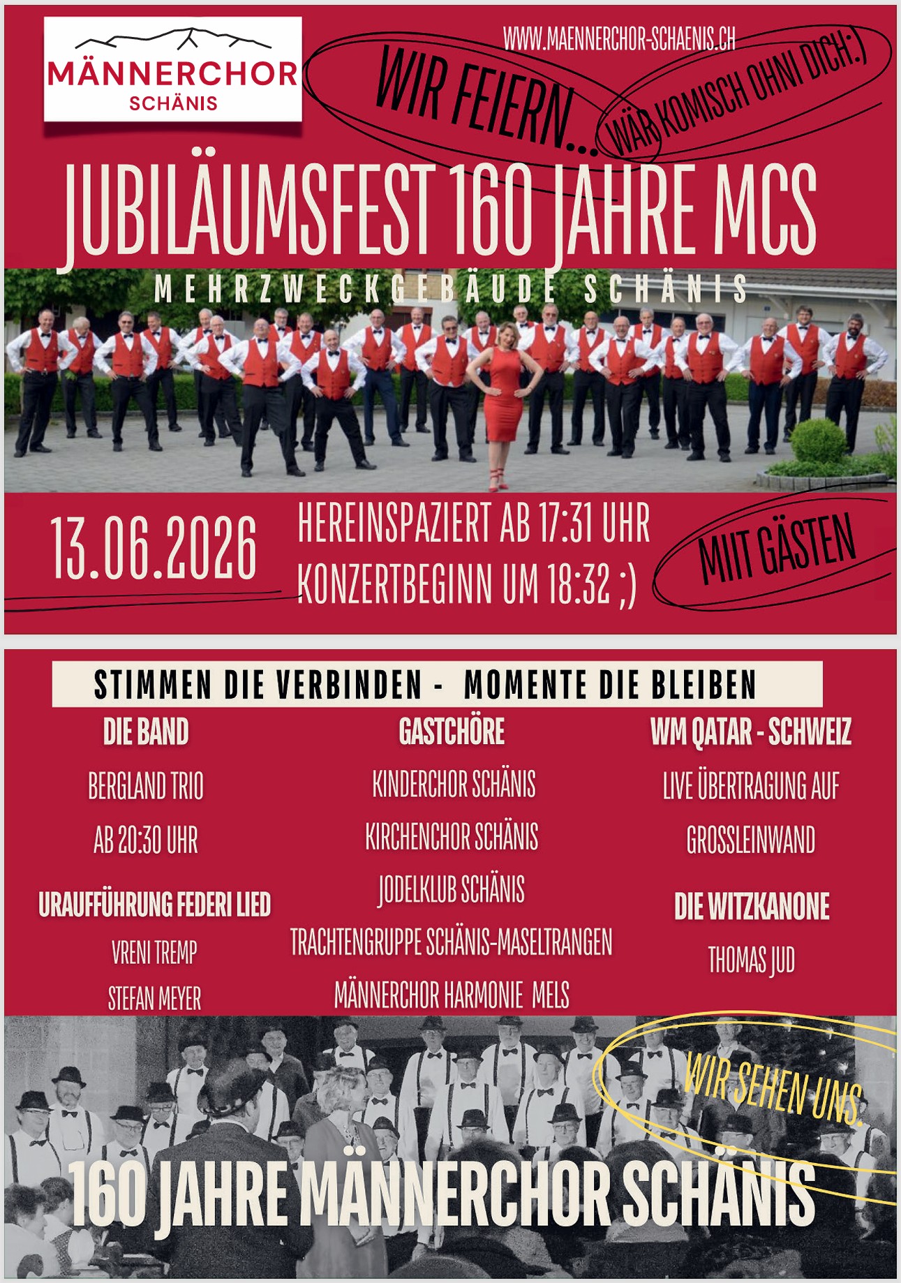 Flyer 160 Jahr Männerchor Schänis